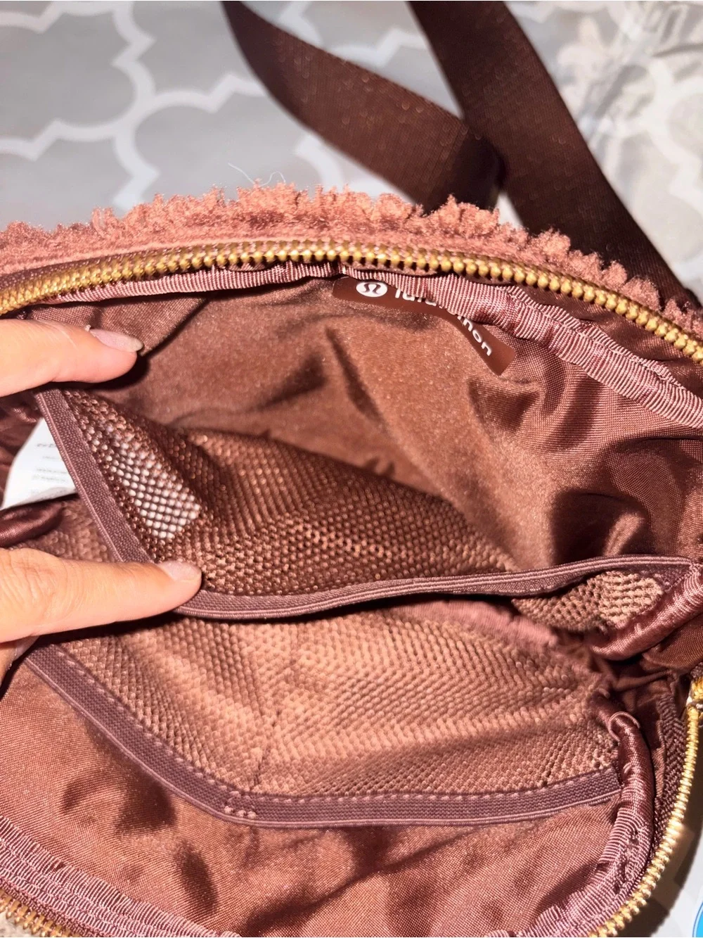 lululemon athletica Brown Sherpa Crossbody Bag